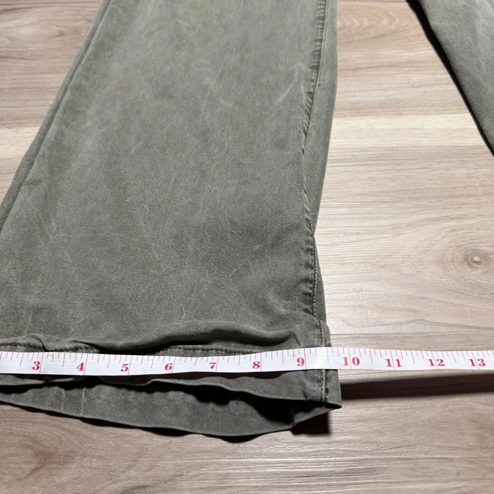 Paige Wide Leg Pants Womens 28 Green Lyocell Drawstring Relaxed Casual Trousers - Picture 12 of 13